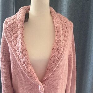 NWT BCBG maxazria, pink knit cardigan, wool blend , XLarge